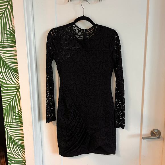 NWT PARKER Illusion Lace Sheath Tulip Hem Dress Size Small - Picture 2 of 10